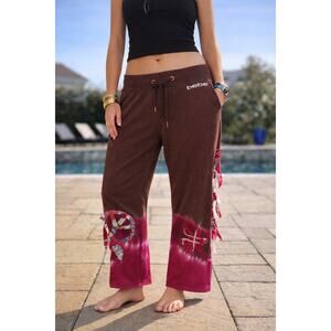 ✨ Shuggie Fierce Upcycled BeBe Wide-Leg Sweatpants – Size L (Perfect for M) ✨